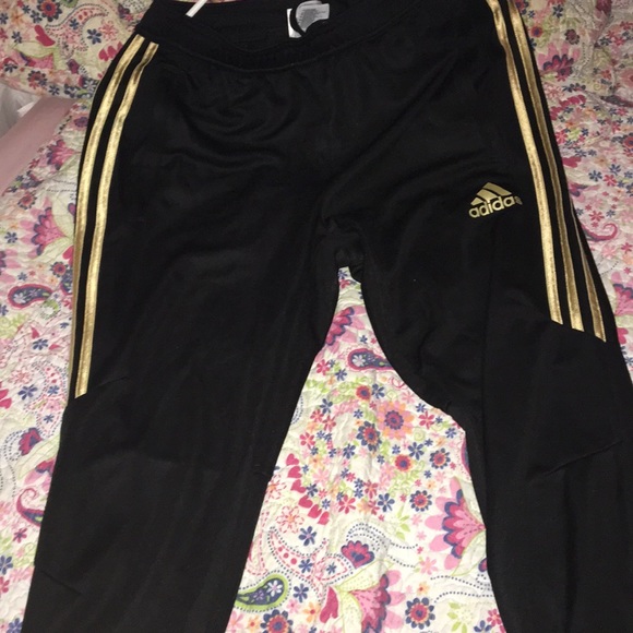 adidas | Pants u0026 Jumpsuits | Black And Gold Adidas Joggers | Poshmark